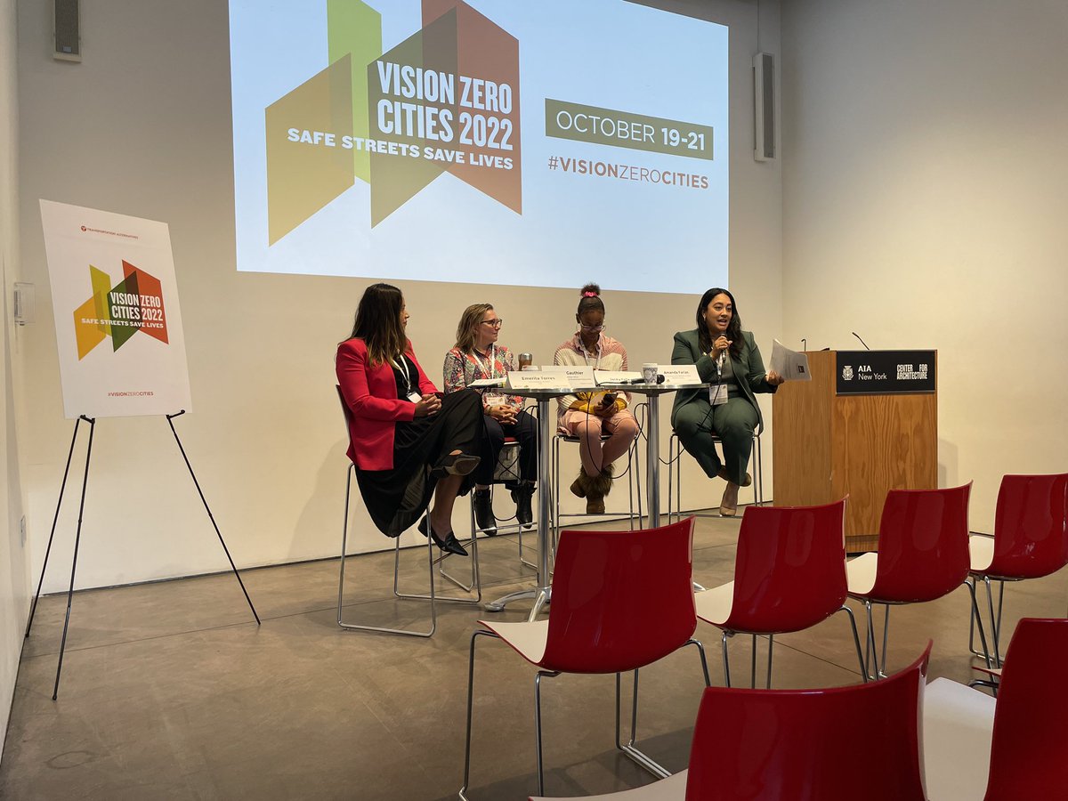 TransAlt's tweet photo. Our first round of breakout sessions are underway at #VisionZeroCities!

• Gender equity in transportation and public space 
• Tech-driven approaches to Vision Zero
• Creative solutions for safe streets https://t.co/nutGHyeFGP