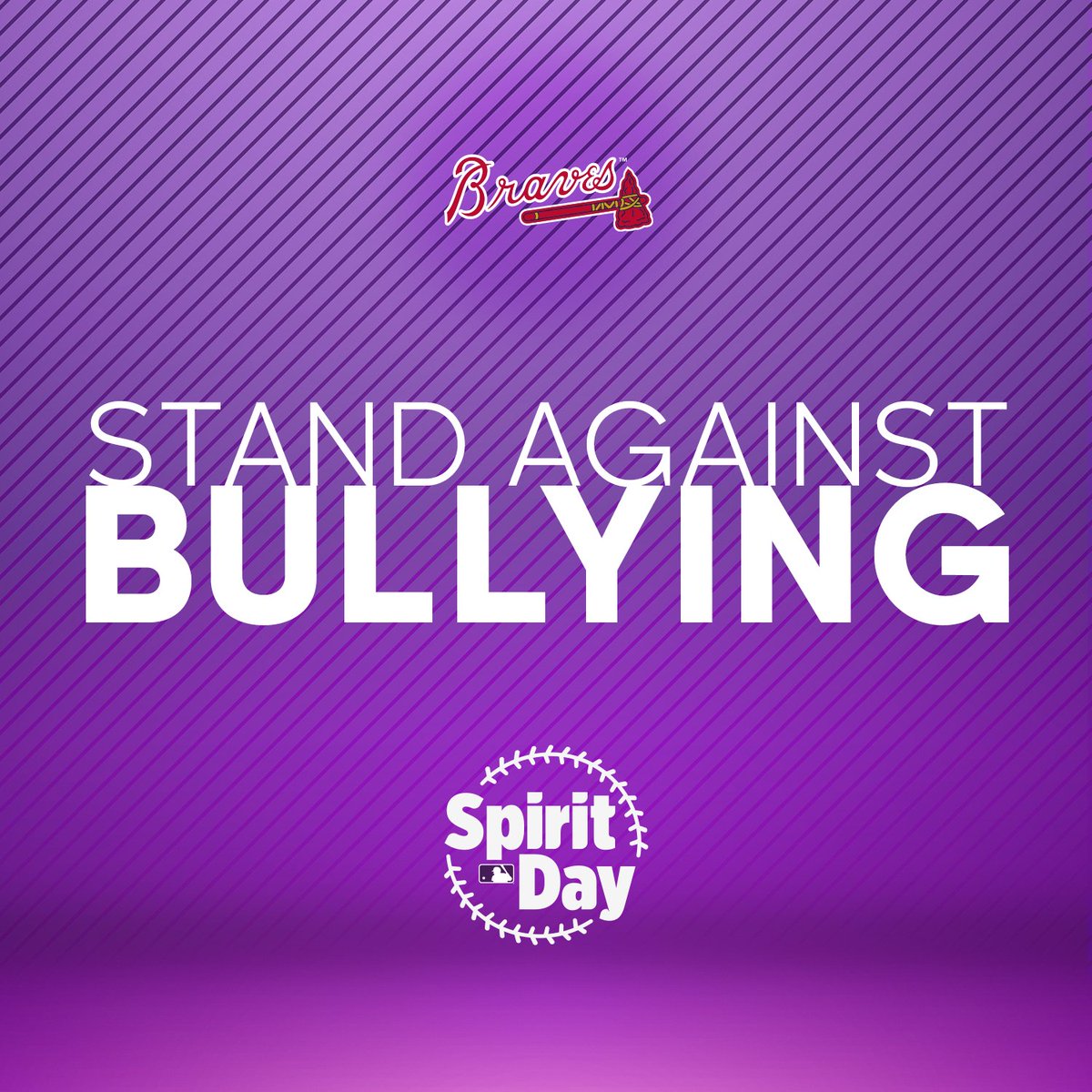 Join the #Braves in taking a stand against bullying of LGBTQ youth and in support of inclusion. #SpiritDay