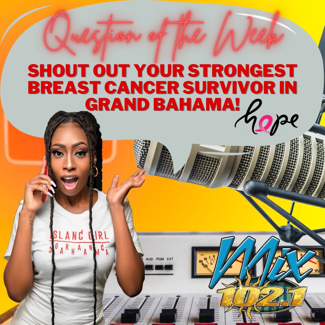 TGF_Yamss's tweet photo. Let me hear em!! ๐๐ช๐พ๐ป
Also let me know which song you want me to play for them! Salute to these powerful Queens #BreastCancerAwareness #Mix102 #Islanidsh https://t.co/ALPbHG6QGu