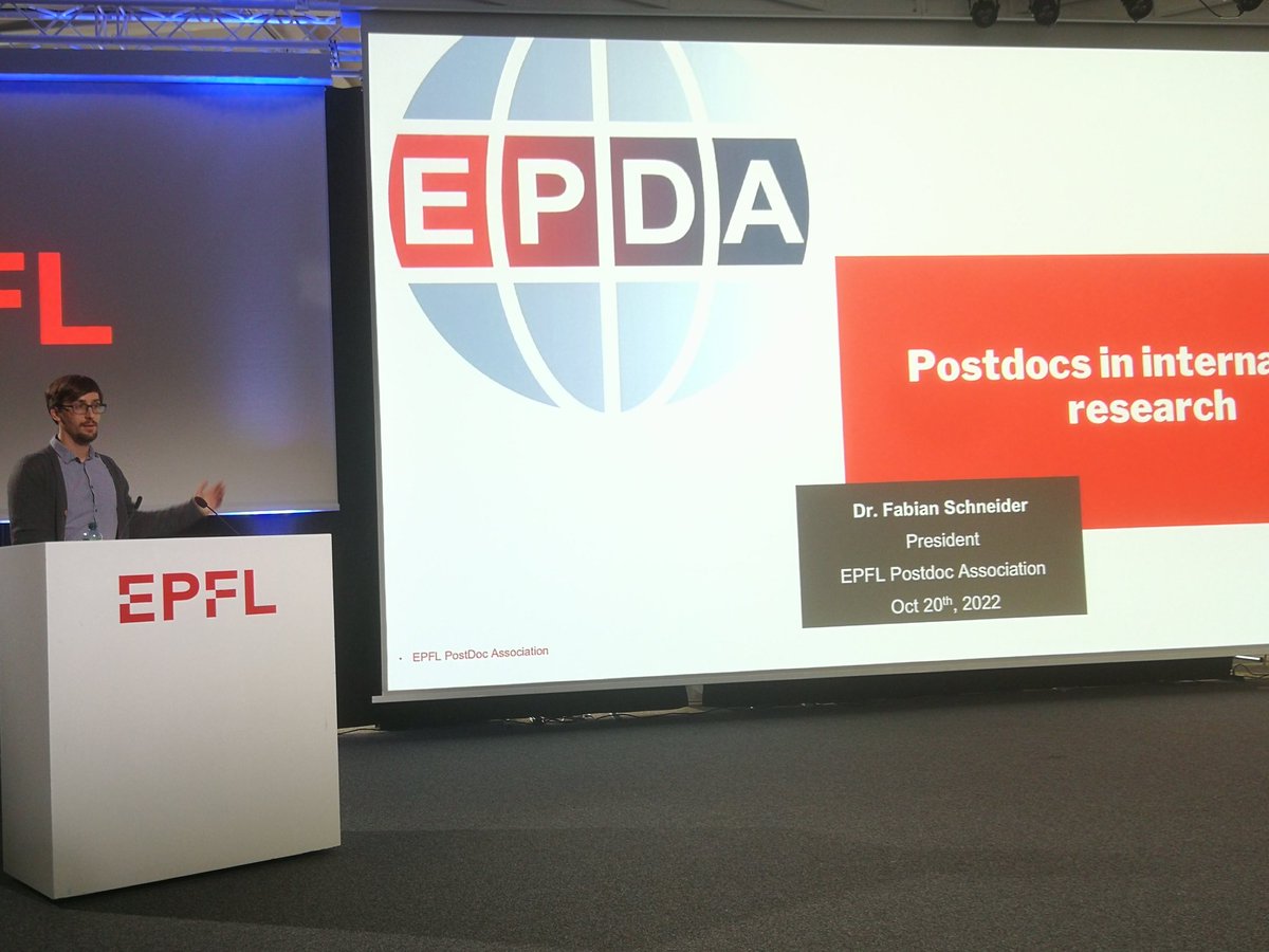 EPFL_ReO's tweet photo. President of the @EPFLPostdoc Fabien Schneider on the importance of mobility and the support provided by the postdoc association @EPFL_en #EPFLIntResearch Day https://t.co/3y0PdLfF3r