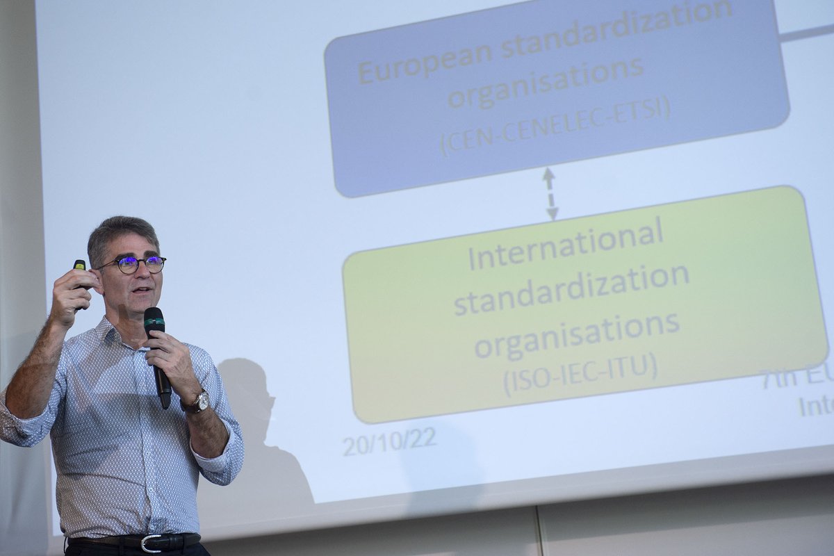 EUROSHNET's tweet photo. Patrick Bezombes from @AFNOR discusses how #standardization can support European regulation on #ArtificialIntelligence.
#ESN2022 #ESN22 https://t.co/WklnFO6JuJ