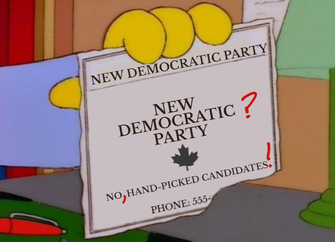 What BC NDP has done to Anjali Appadurai and their members is the same crap they do everywhere. Parachuted candidates, leftists disqualified for nonsense in favour of establishment picks. They should drop 'democracy' from the name. 

#bcpoli #LetHerRun