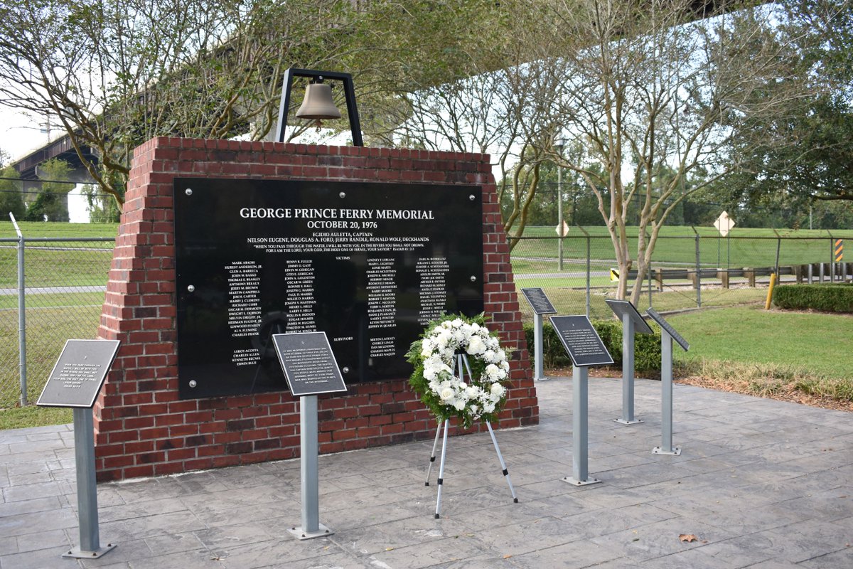 stcharlesgov's tweet photo. 46 years ago, the George Prince Ferry collided with the SS Frosta while taking passengers from Destrehan to Luling. Today, we honor the 77 lives lost and 18 survivors in the worst ferry disasters in American history. They will forever be in our hearts.

#SCPStrong https://t.co/VS62U3jE0U