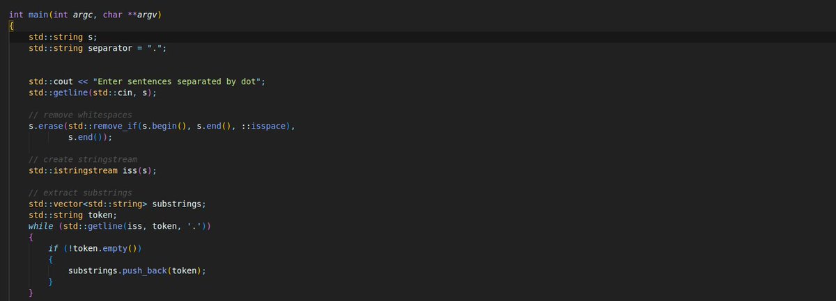 ProgFromSouth's tweet image. Back to C++. Some fun with subststring extractor ;) #cplusplus #substring