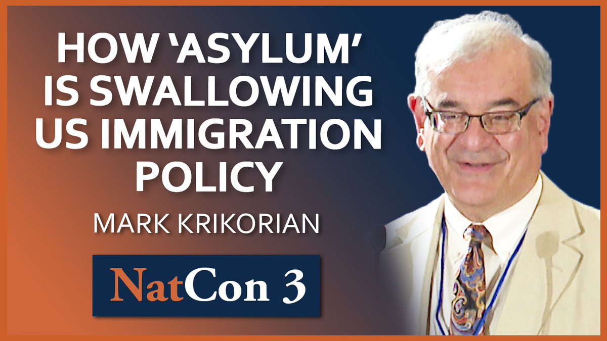 Watch @MarkSKrikorian’s full address on “How ‘Asylum’ is Swallowing U.S. Immigration Policy” delivered at NatCon 3 Miami as part of the “Immigration” panel. Available here: youtu.be/W3X2RDXdNyc