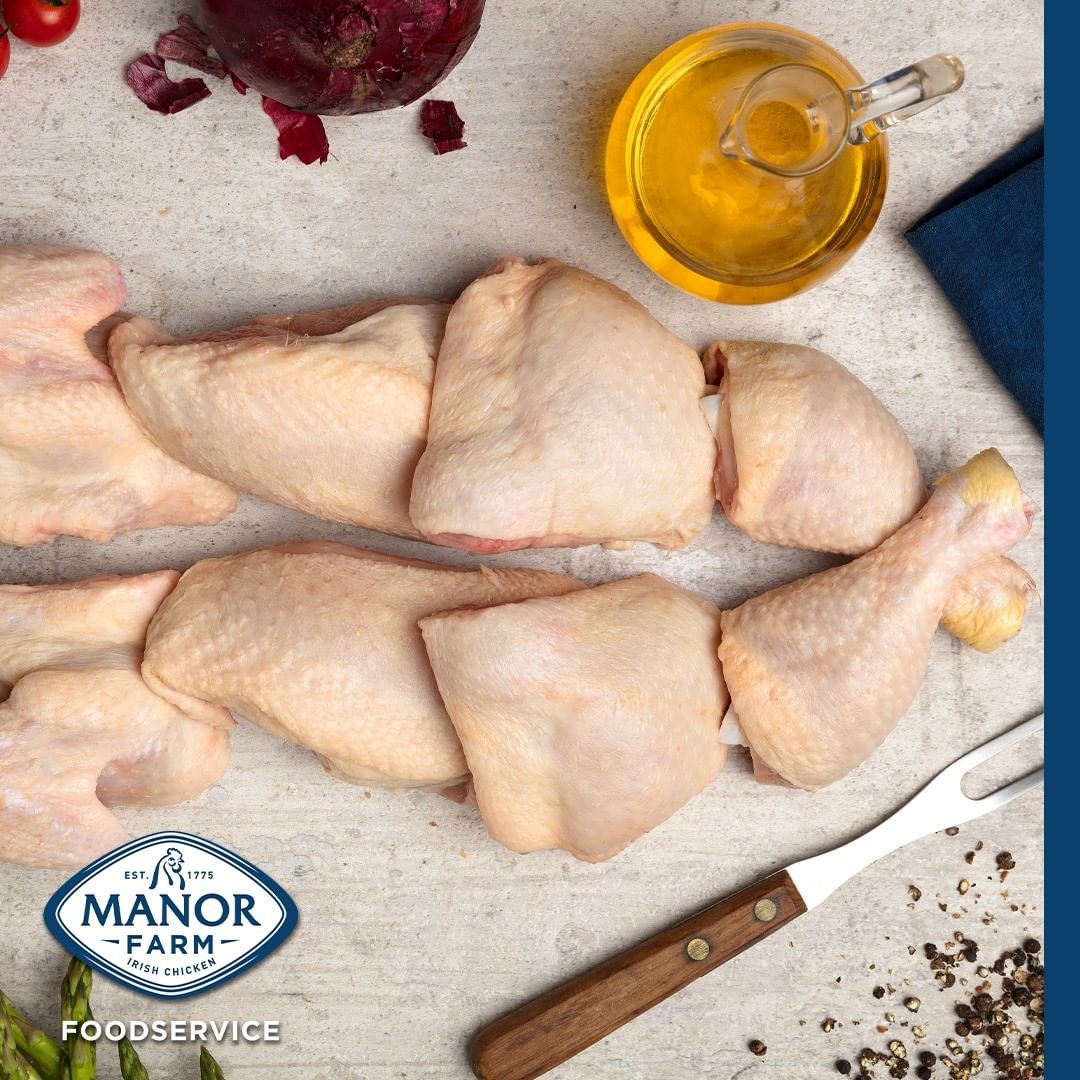 Why choose Manor Farm 8-cut piece for your recipes? 

🍗 Cost-effective. 
🍗 Versatile. 
🍗100% Irish. 

#ManorFarm #ManorFarmFS #Foodservice #Restaurants #IrishChicken #SupportIRish #SupportLocal #ShopIrish #ShopLocal #Chefs #ChickenRecipe