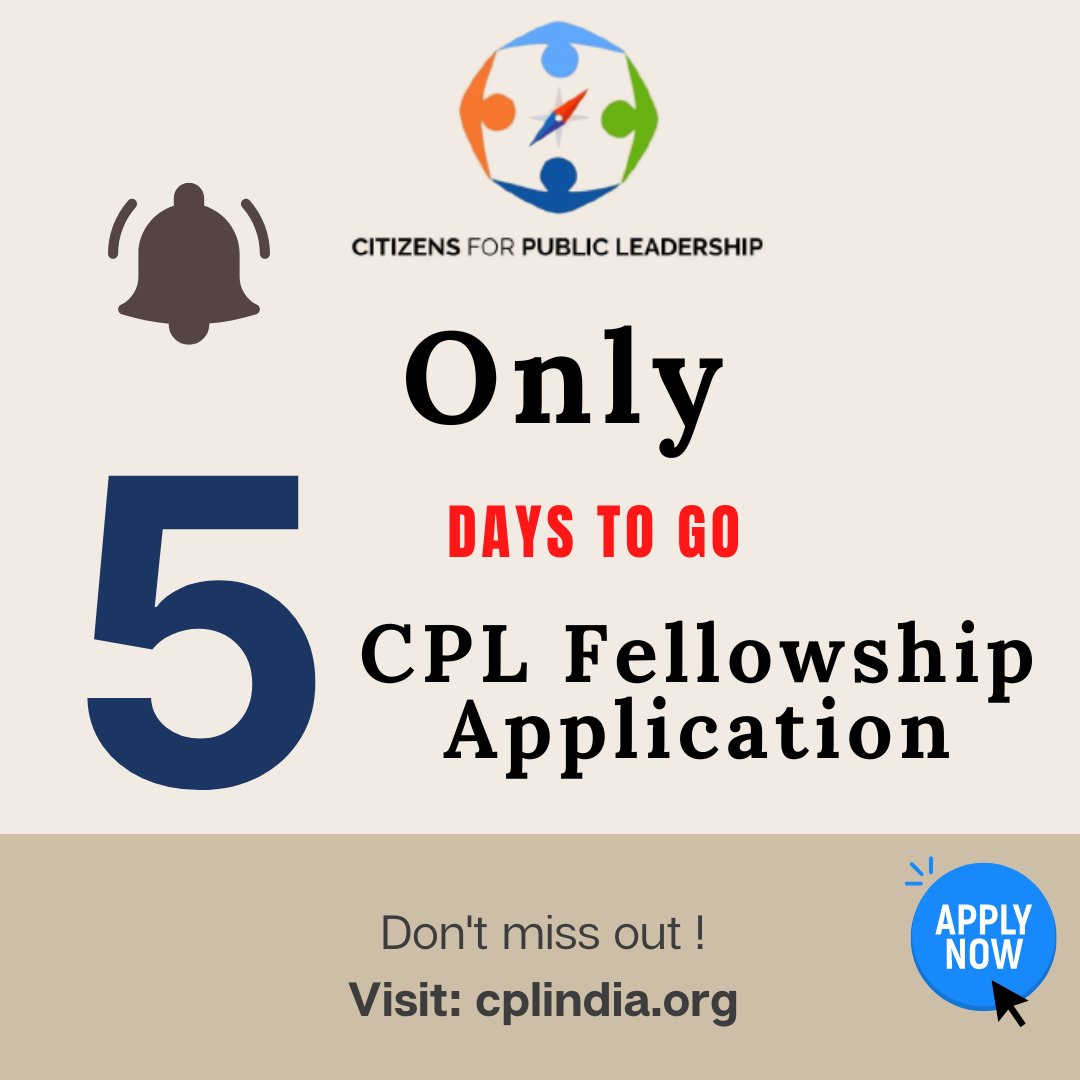 CPLFellows's tweet photo. 5 days to go! The priority deadline ends on October 25, 2022, for CPL 6.0
Apply Now!!
more details: https://t.co/kfYGGhOGoV
#cplfellow #fellowship #publicpolicy #career #leaders #science #technology #leadership #leadershipdevelopment #leadershipskills #leadershipgoals #Leadership https://t.co/5N4dwAOJF3