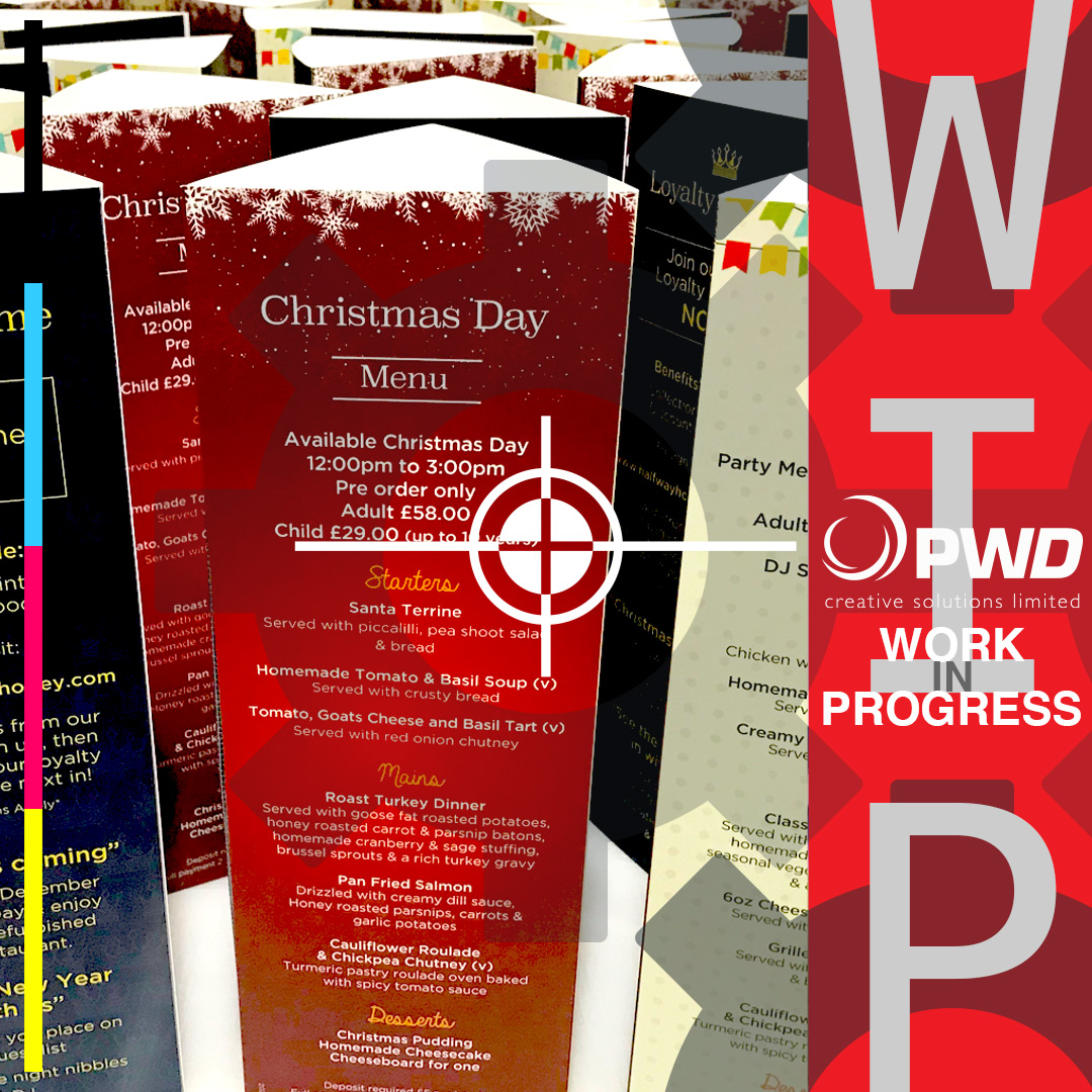 PWDCreative's tweet photo. Christmas table talkers with matt lamination for our client Halfway House Chorley . In-house design, print & assembly PWD.
#print #graphicdesign #tabletalker #laminated #menu #restaurant #christmas #uksmallbusiness #lancashire https://t.co/cazvuqvwY3
