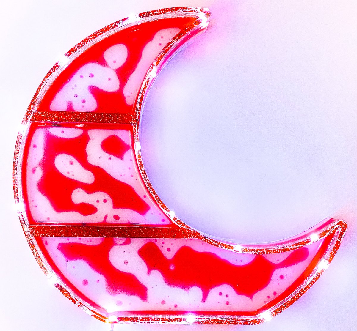 " Whisper to a Scream " LED Moon Shelf 🗡️🩸