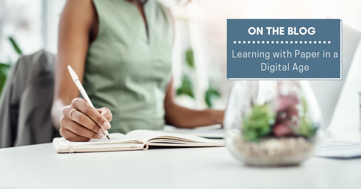 As we continue to dive deeper into a digital age, how can paper aid in our learning process? Find out on our blog: bit.ly/3EYgsMy