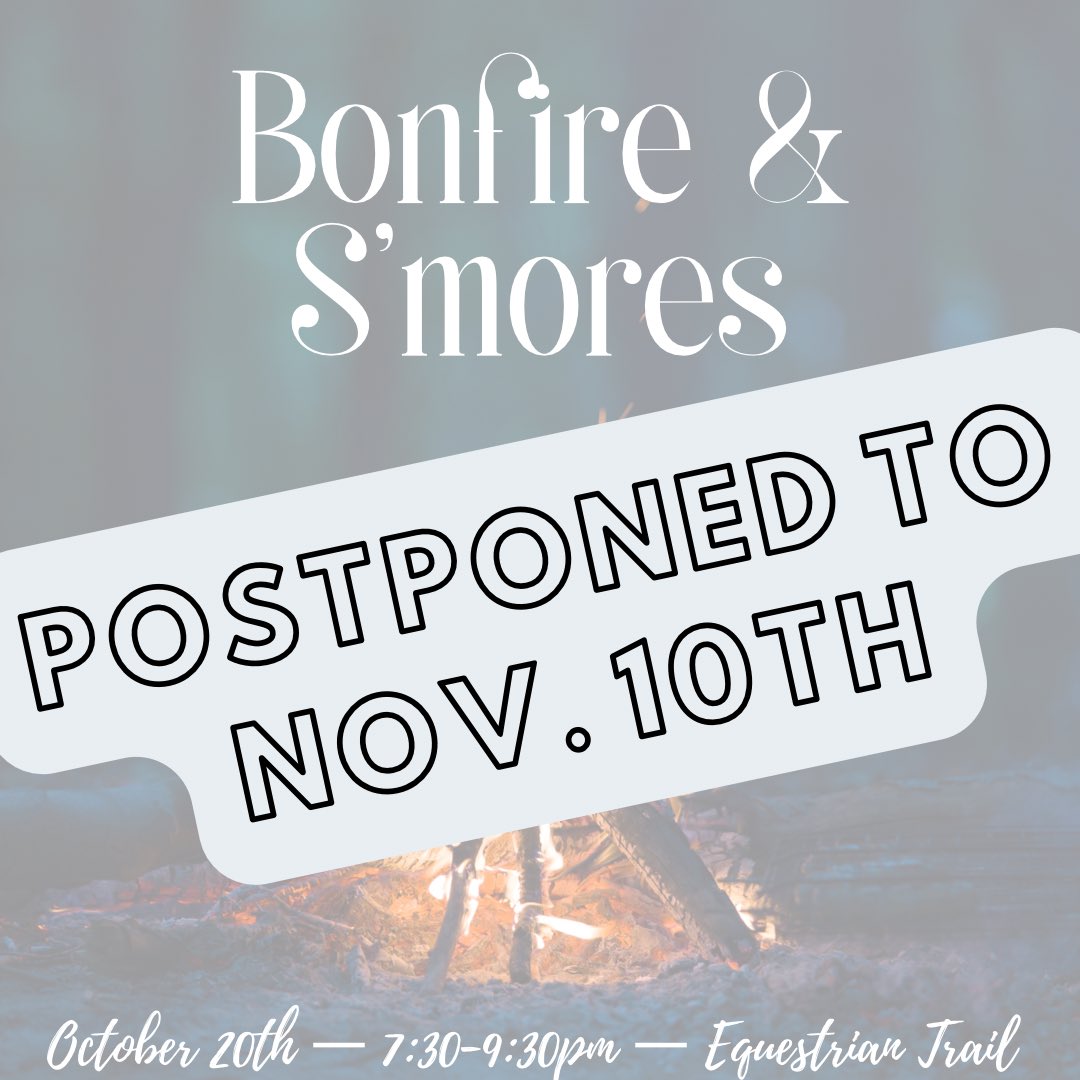 mtairystudents's tweet photo. Due to unforeseen circumstances and a medical emergency for our hosting family, we will be POSTPONING our bonfire event to November 10th! We will still have s’mores and fellowship that evening! https://t.co/yTNQKfyslq