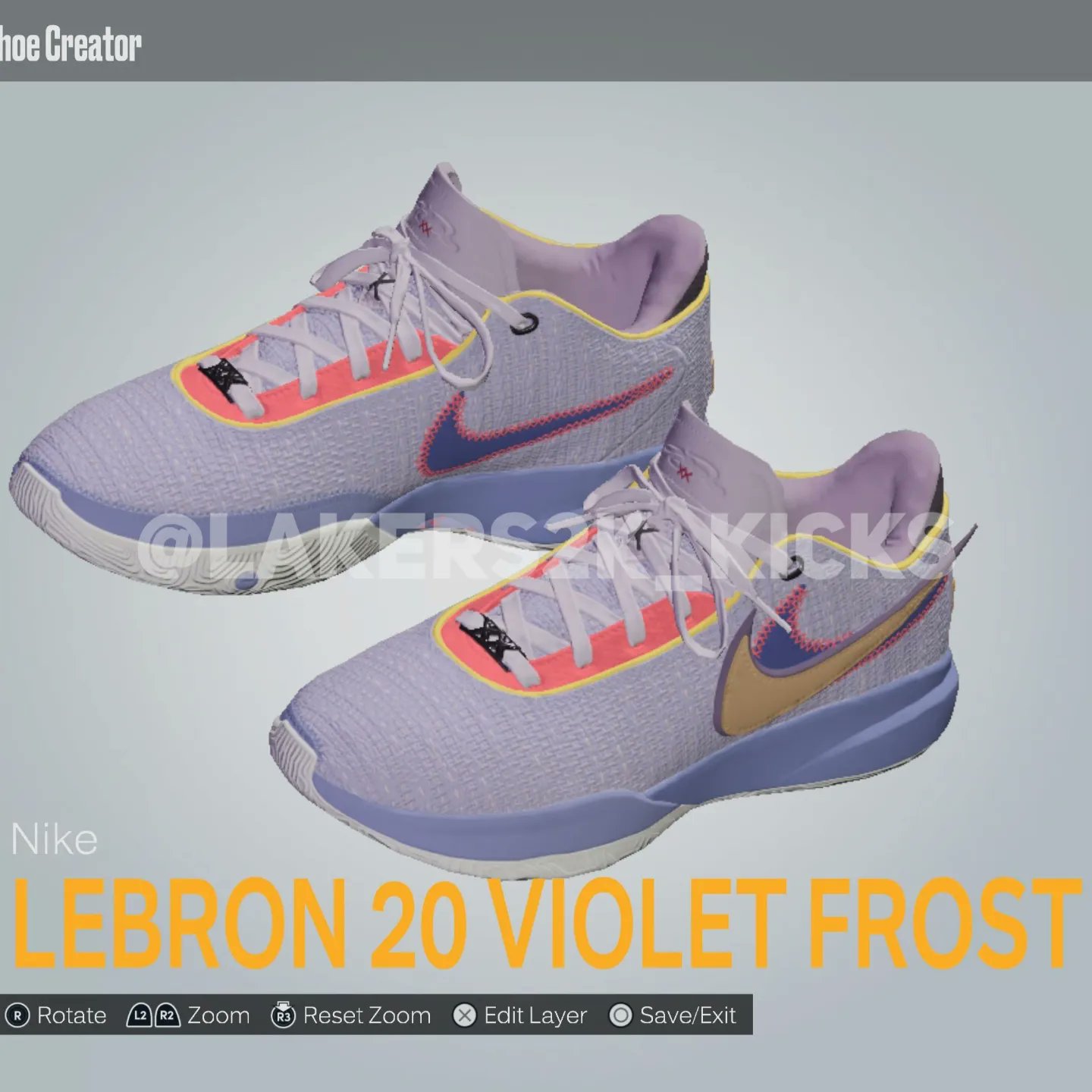 NBA 2K23 Shoe Creator- NIKE LEBRON 20 Colorways (Part 1) 