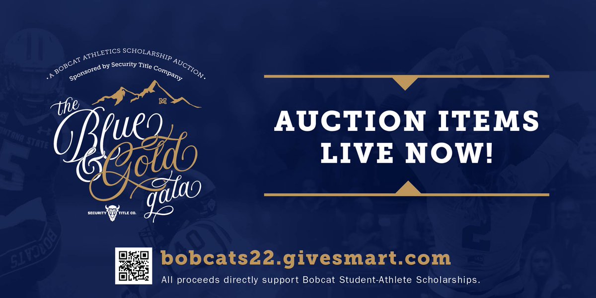 The Blue & Gold Gala is almost here ‼️ Make sure to put in your bids or donate to our Bobcat Athletics Scholarship fund before the auction ends tomorrow night! msubobcats.info/BlueandGoldGal…