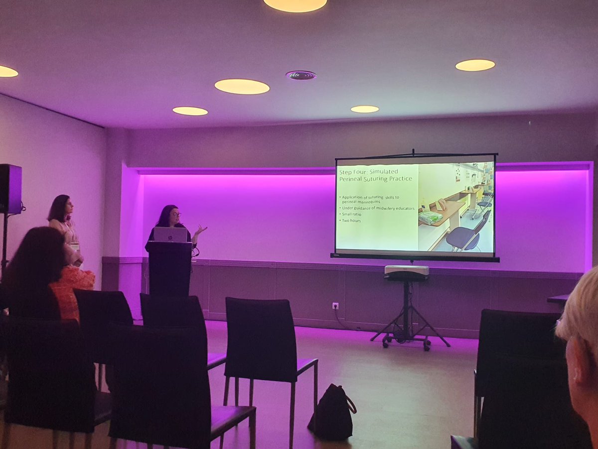 Myself and @SiobhnBrereton1 were delighted to present about our Blended Learning Perineal Suturing Programme @NETNEPCONF this afternoon, on behalf of our research team. Click here doi.org/10.1016/j.nepr… to read our paper that this presentation was based on.