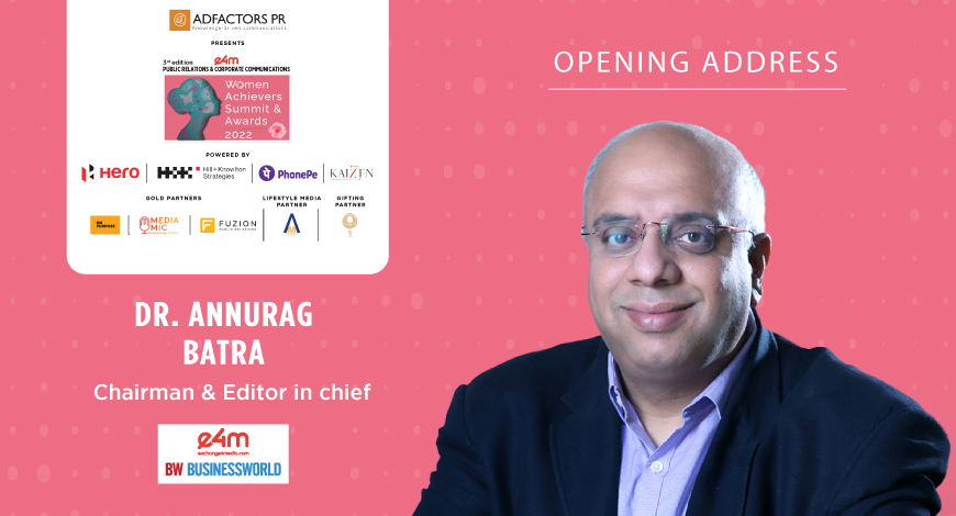 Introducing our esteemed Keynote speaker @anuragbatrayo for the Welcome Address for the @e4mtweets PR and Corp Comm Women Achievers Summit 2022 Register now to attend - bit.ly/3EWAwP3 @nawalahuja @karanbhatias #e4mwomenachieverssummit #e4mevents #media #PRandCorpComm