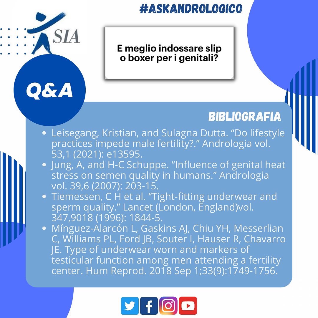 AndrologiaSia's tweet photo. Intimo #tightfitting o boxer?

#AskAndrologico #underwear #tightfit #boxer #intimo #intimouomo #fertility #infertility #fertilità #infertilidade #infertilidad #maleinfertility #siaandrologiaitaliana #siaandrologia #andrologia #andrology #andrologo https://t.co/yXVQvhvl57