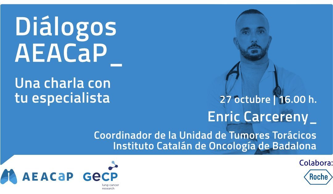 🔵🗣️@AEACaP organiza una nueva edición de sus 'Diálogos AEACaP', que contará con la participación de @ECarcereny 🗓️27/10 🕓16h ➡️En un ambiente distendido, podrás hablar con tu especialista para tratar tus inquietudes y dudas 📝Inscríbete 👉 bit.ly/AEACAP-Dialogo… @gecp_org