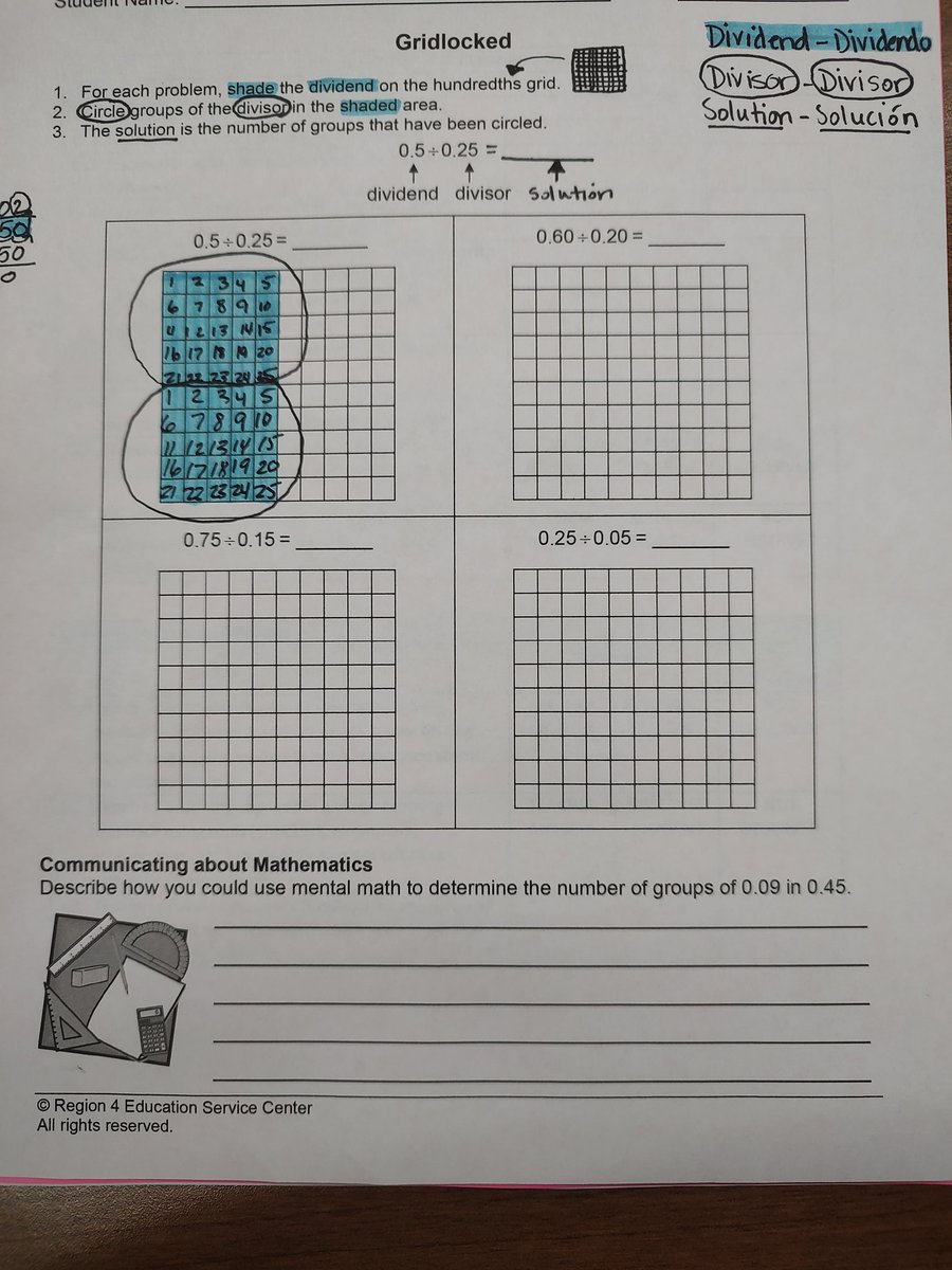 After some reflective conversation in PLC, it was awesome to see my 6th grade team begin to adapt their work for our EB students. Check out the adaptation of a worksheet for introducing division of decimals. #CMMS #FBISDlearns #FBISDmath #KennedyCoaches