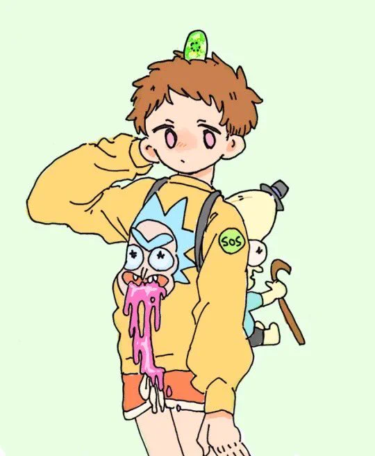 5年前かいたリックアンドモーティかわいい #RickAndMorty 
