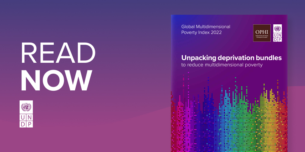 Getting smarter about how we tackle poverty has never been more important. We can reduce poverty at scale by tackling different areas together. Read more the new @UNDP 2022 #MultidimensionalPovertyIndex 👉go.undp.org/QhsL #EndPoverty