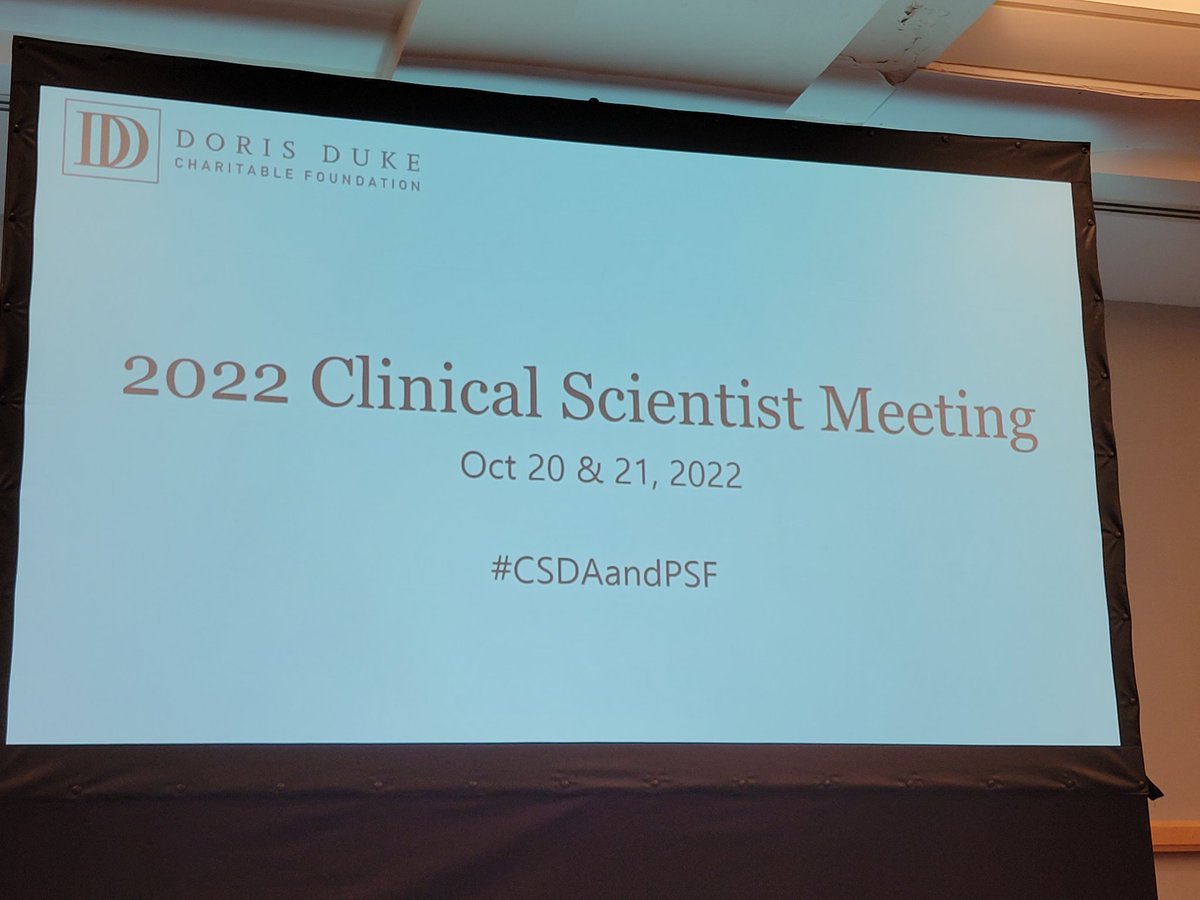 DrPowerHays's tweet photo. Day one of the Doris Duke Clinical Scientist meeting!
Exited to hear about the amazing medical research that @DorisDukeFdn-supported junior faculty are doing in so many areas and to connect with other fellows in the #DDCF physician-scientist program https://t.co/8MC5idYe3X