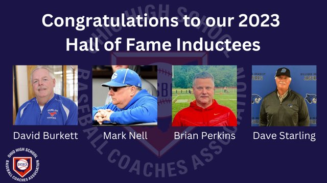 We look forward to honoring our newest Hall of Fame members on Friday, January 20th at our ⁦@RawlingsSports⁩ OHSBCA Hall of Fame Banquet! ⁦@mark_nell14⁩ ⁦@coachperk09⁩