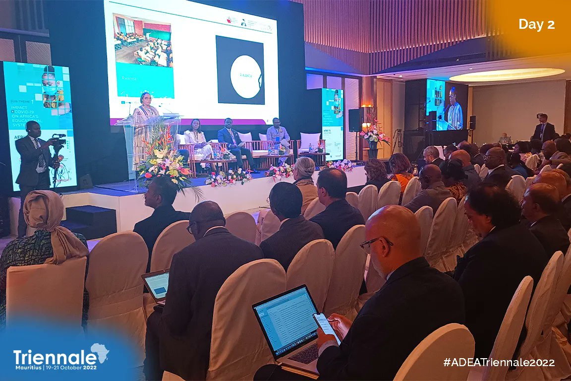 Today, Hon.@Dr_Uwamariya attended @ADEAnet 2022 Triennale, taking place in #Mauritius from 19-21 October, 2022 on how to build resilience and sustain the development of skills. She also graced the launch of UNESCO-GEM Spotlight report on Basic Education and Foundational learning.