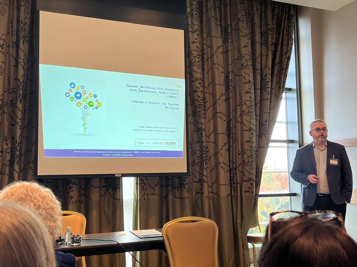 Listening to <a href="/Sammy__T/">Sammy Taggart</a> sharing learnings from #TWEET #teacherwellbeing from engaging with #edtech #mentalhealth #MIEExpert <a href="/UlsterEducation/">Education</a> <a href="/SCoTENS/">SCoTENS</a> #SCoTENS2022