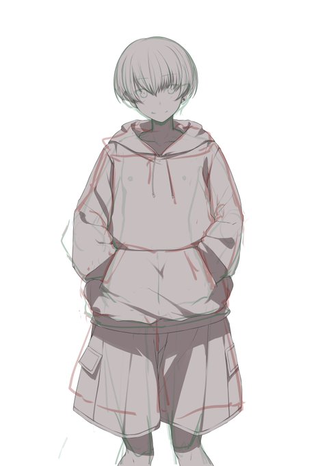 男友達感覚のボーイッシュ娘。多分色塗る 