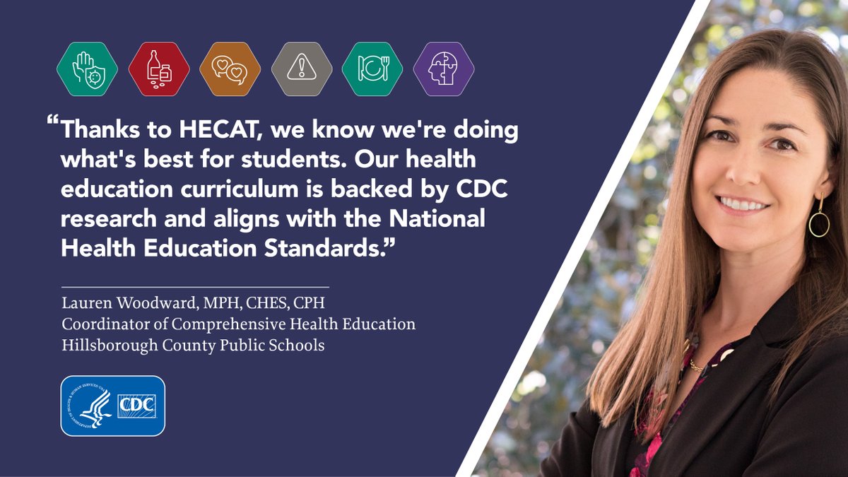 By using CDC’s Health Education Curriculum Analysis Tool, @HillsboroughSch knows they’re providing the best #HealthEd curriculum—backed by research—to their students. Learn how your school can do the same: bit.ly/3CCiNK0. #NHEW2022