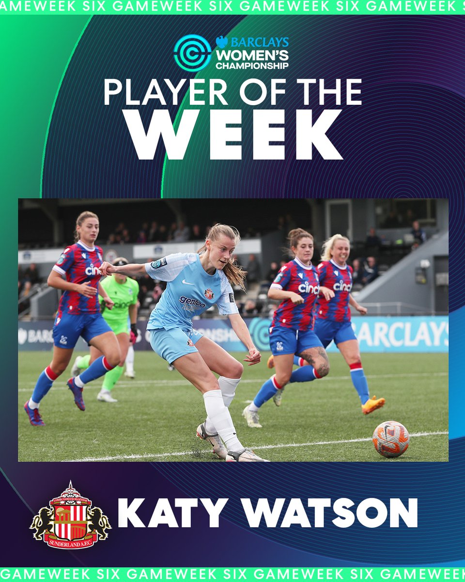 What a birthday! 🥳

Katy Watson is your #BarclaysWC Player of Gameweek Six!

<a href="/SAFCWomen/">Sunderland AFC Women</a>