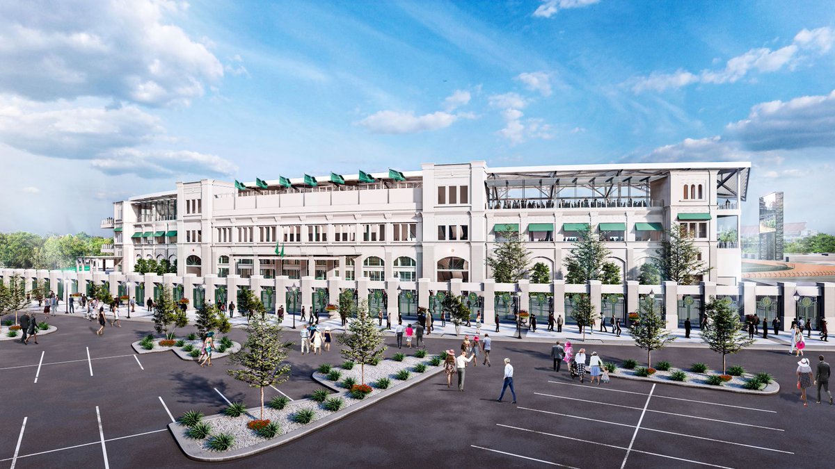 Churchill Downs PR (@derbymedia) on Twitter photo Media Advisory: Placement of the final steel beam of <a href="/ChurchillDowns/">Churchill Downs</a> new First Turn facility will be celebrated with track officials & VIPs on hand for a "Topping Off Ceremony" Friday at 10 a.m.
More: bit.ly/3VLZcQz
Live Look: bit.ly/3DdZb0t
<a href="/KentuckyDerby/">Kentucky Derby</a> Media Advisory: Placement of the final steel beam of <a href="/ChurchillDowns/">Churchill Downs</a> new First Turn facility will be celebrated with track officials & VIPs on hand for a "Topping Off Ceremony" Friday at 10 a.m.
More: bit.ly/3VLZcQz
Live Look: bit.ly/3DdZb0t
<a href="/KentuckyDerby/">Kentucky Derby</a>