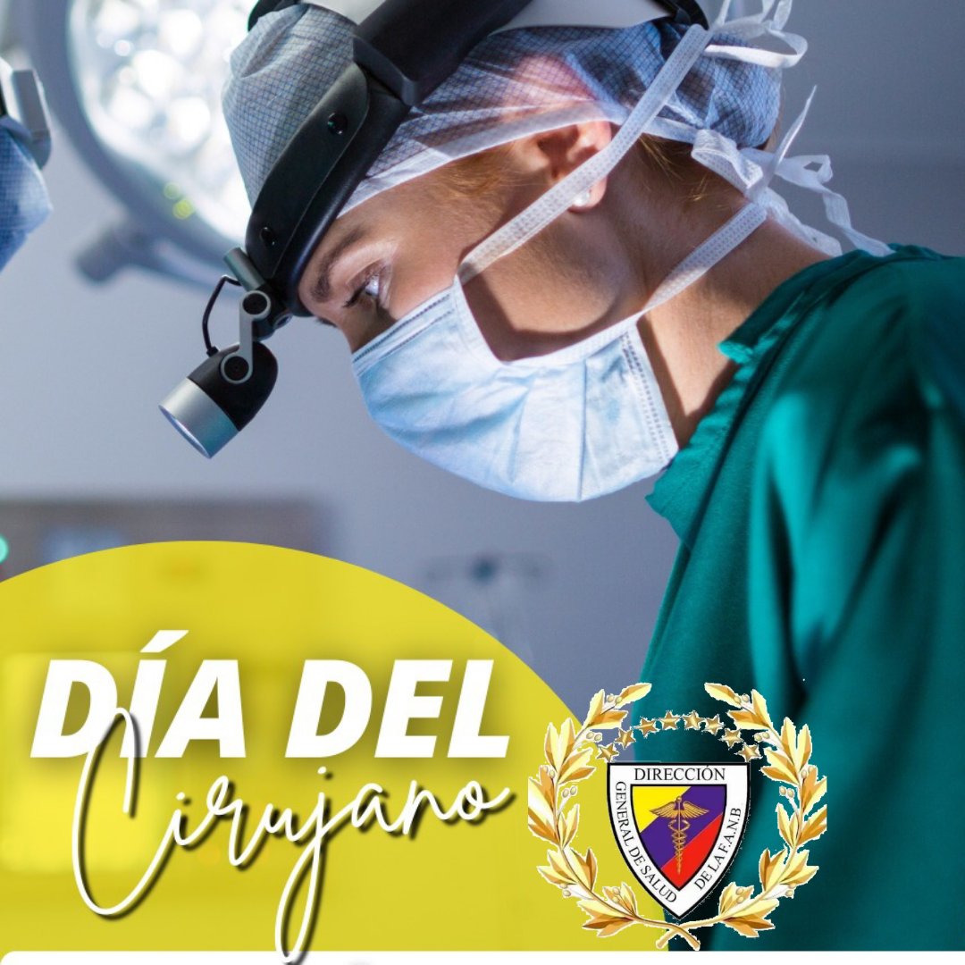 DigesaludFANB's tweet photo. #20Oct || Se celebra el Día Mundial del Cirujano en Venezuela, en honor al aniversario de la Sociedad Venezolana de Cirugía.

Desde @DigesaludFANB queremos felicitar a los cirujanos en su día y en especial a todo nuestro equipo de médicos de la #RedSanitariaMilitar. https://t.co/dZ0IZnDbfB