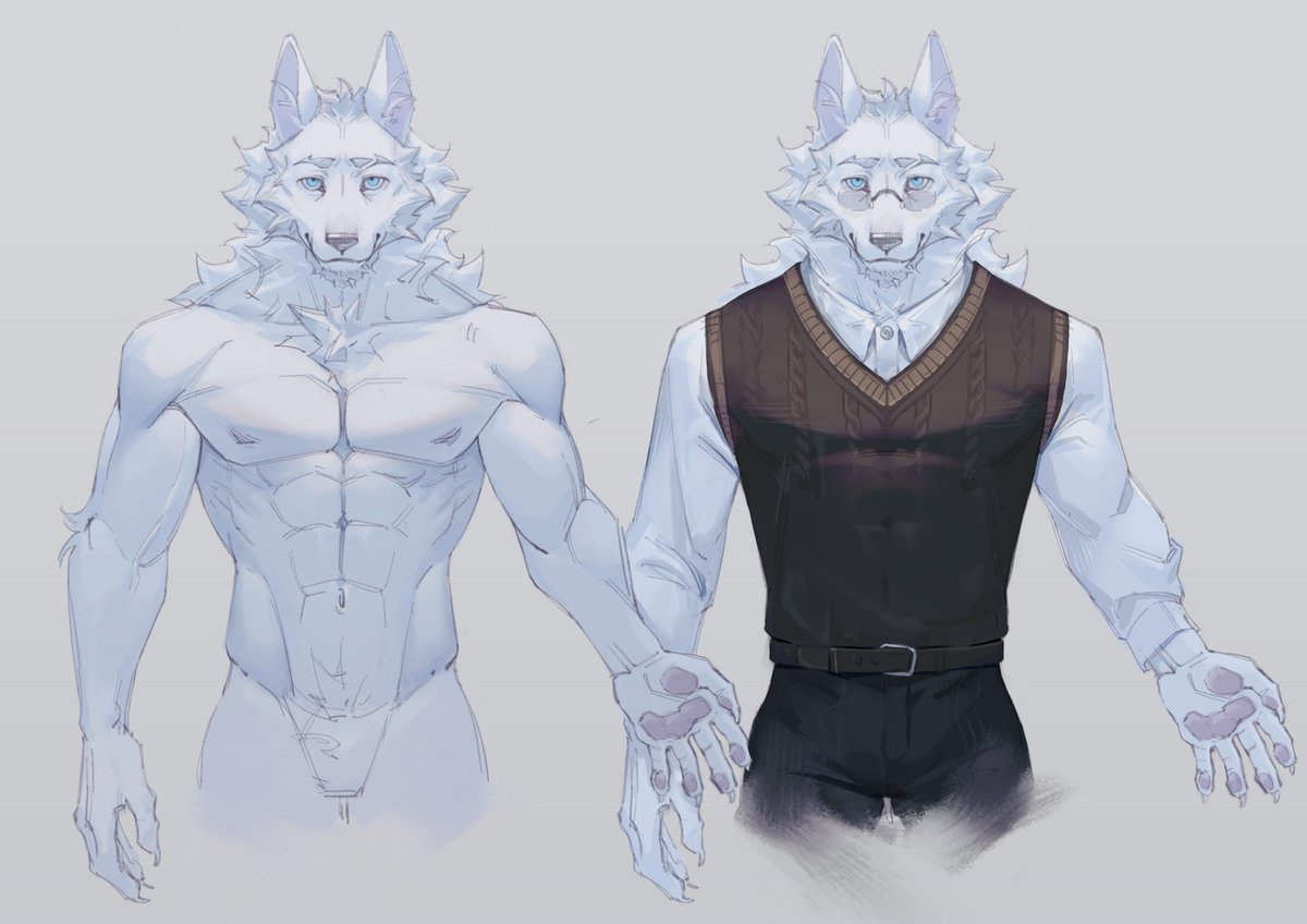 Treblack_XwX's tweet photo. The wolf dad who will give you a hug whenever you feel sad. https://t.co/CdhxjeDpHe