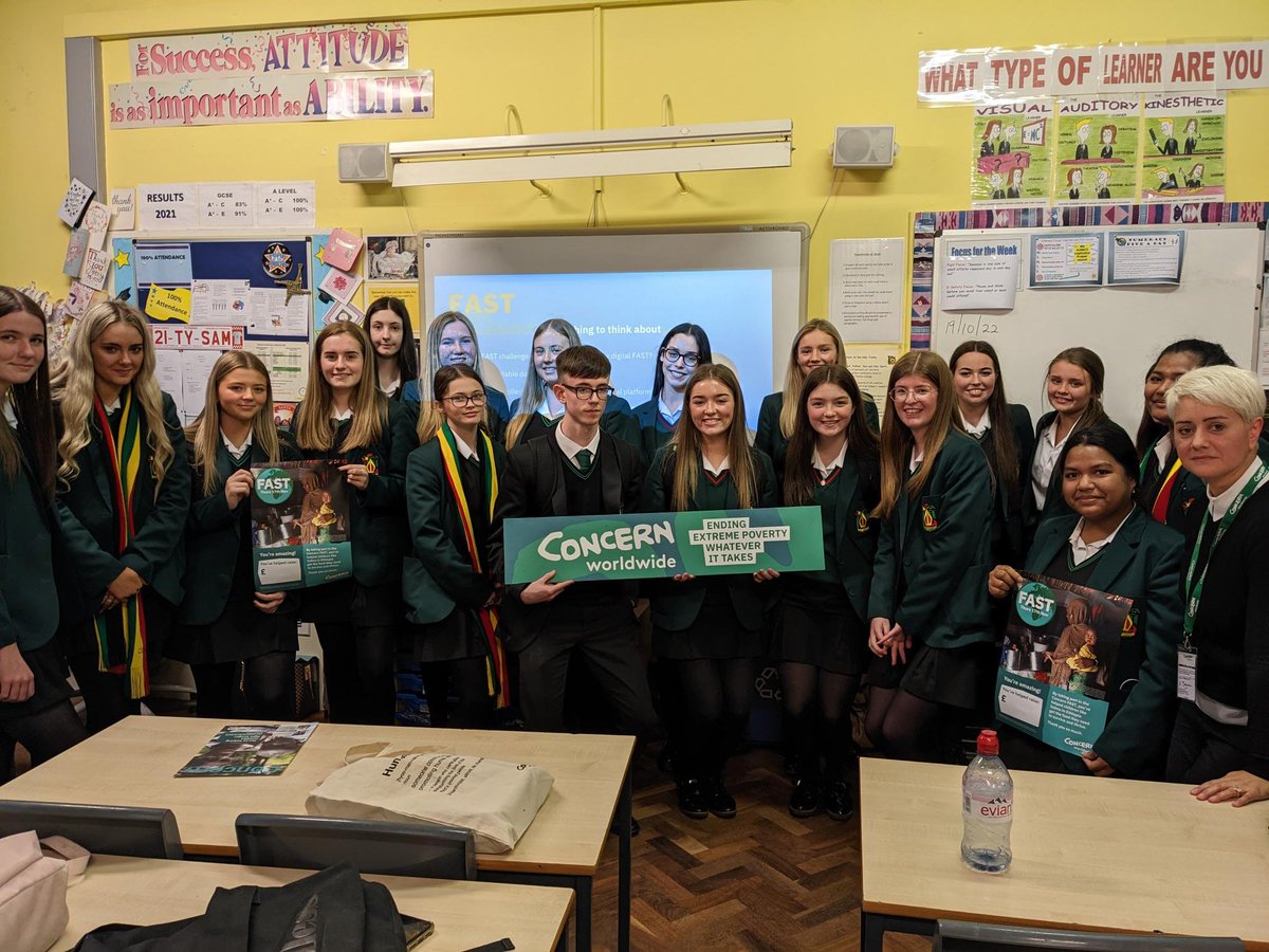 ConcernNI's tweet photo. Thanks to the new Pope John Paul Award students who took part in a #ConcernFAST Youth Ambassador training session at Holy Trinity College, #Cookstown. Wonderful to see such dedication from our new ambassadors. https://t.co/iTEen7gj3o