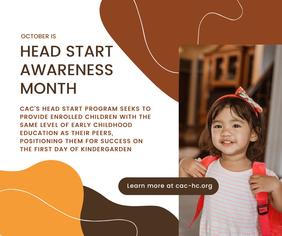 HoCoCAC's tweet photo. Did you know October is ALSO Head Start Awareness Month? CAC's Early Childhood Education Department serves HoCo families by offering Head Start And pre-k programs! Check out https://t.co/n5w3DfwbRP for more info!
#prek #kindergarten #teacher #education #school #headstartprogram https://t.co/v0Lh9wcAtG