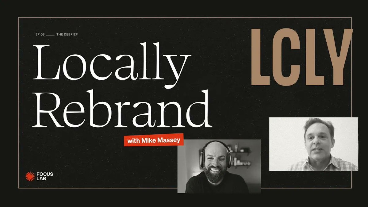"This is a journey...You're gonna get what you put into it."  

In this episode of The Debrief with <a href="/Locally/">Locally</a>, Mike Massey shares with us some incredible insights from his team's experience through the rebrand process. You won't want to miss this! buff.ly/3S5HTGS