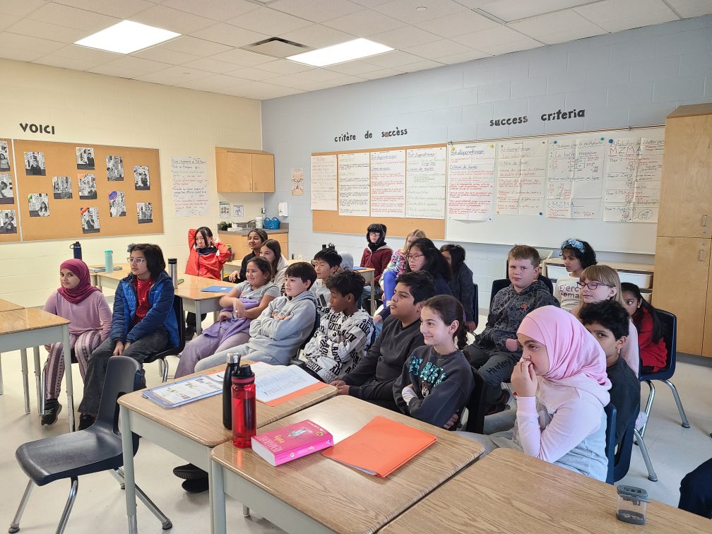 BellewoodBisons's tweet photo. Thank you @CipkarSarah for meeting with Grade 5 students today and talking about the responsibilites of a school board trustee. We learned that when politics are close to heart, you can make a difference in your community! @gecdsbpro https://t.co/ewzWlsJTqj