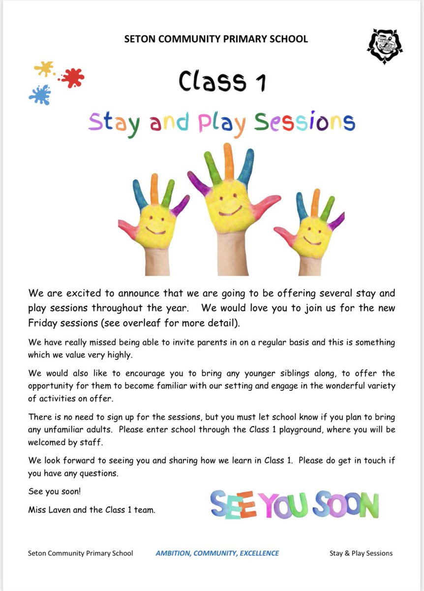 SetonSchoolSta1's tweet photo. We look forward to seeing you tomorrow. 🧸 📖 🖼️ 🎨 https://t.co/dWUXZgAMvV