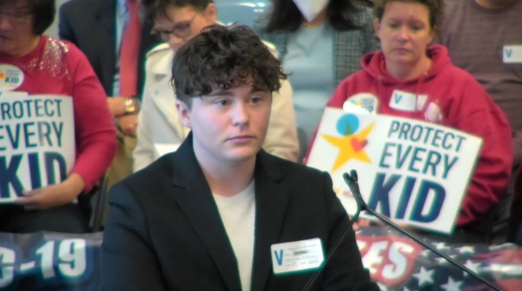 'When you say parent-first policies you're often saying transgender-child last policies.' Thank you to Oliver from @virginia_cqc for courageously stepping up to share his truth and helping the VBOE understand the challenges trans and nonbinary students face.