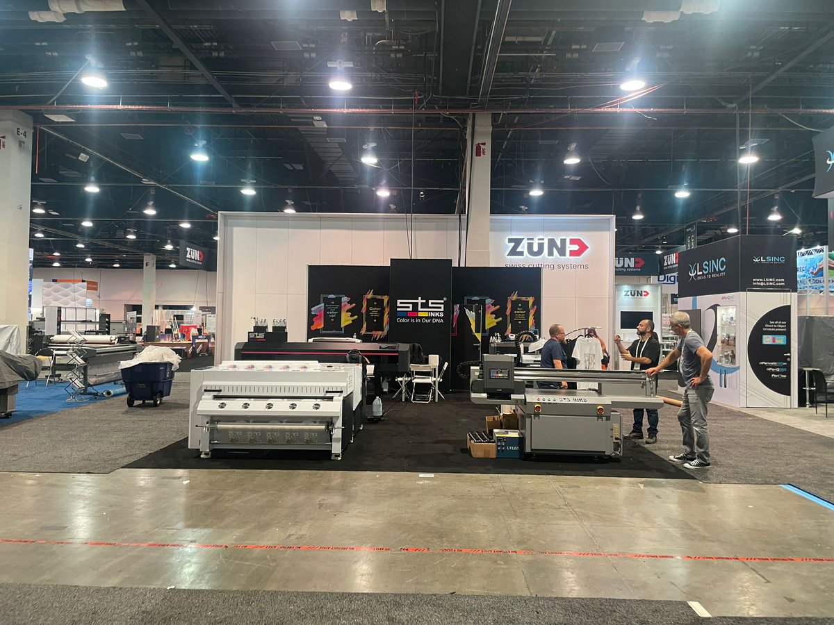 STSINKS's tweet photo. Second day at Printing United Expo in Las Vegas! Visitors keep piling up in our booth C6118 to see our new DTF Printing Systems flawlessly working full time!
#STS #STSInks #Ink #Printer #Printers #PrintingSystem #Inks #Show #Expo #LasVegas #PRINTINGUnited #printingunitedexpo https://t.co/VwOxoT3FiY