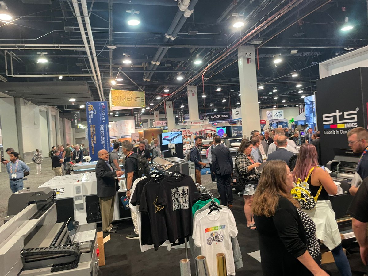 STSINKS's tweet photo. Second day at Printing United Expo in Las Vegas! Visitors keep piling up in our booth C6118 to see our new DTF Printing Systems flawlessly working full time!
#STS #STSInks #Ink #Printer #Printers #PrintingSystem #Inks #Show #Expo #LasVegas #PRINTINGUnited #printingunitedexpo https://t.co/VwOxoT3FiY