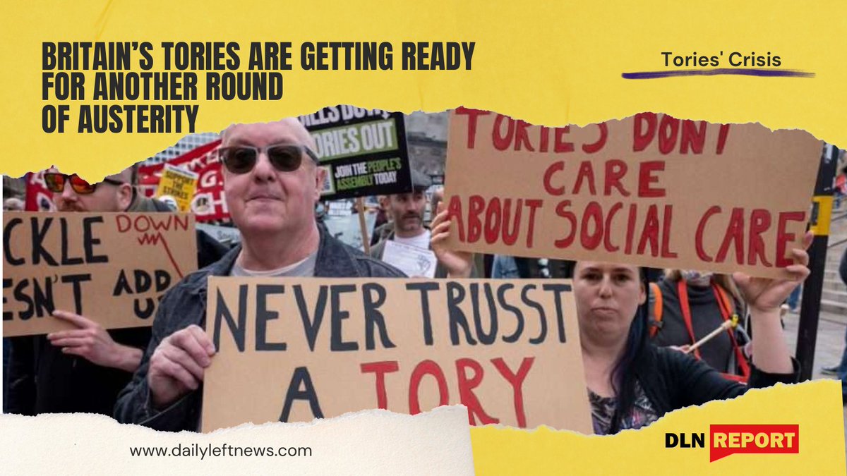 Menabde2000's tweet photo. Liz Truss’s government is set to attempt sharp spending cuts. 
More austerity would mean further punishing the poor and crippling already-starved public services.
Continue reading:
⬇️

https://t.co/c6Bn6KA2iJ

#DailyLeftNews #TrussOut #ToryShambles https://t.co/eYE8tDQlfN