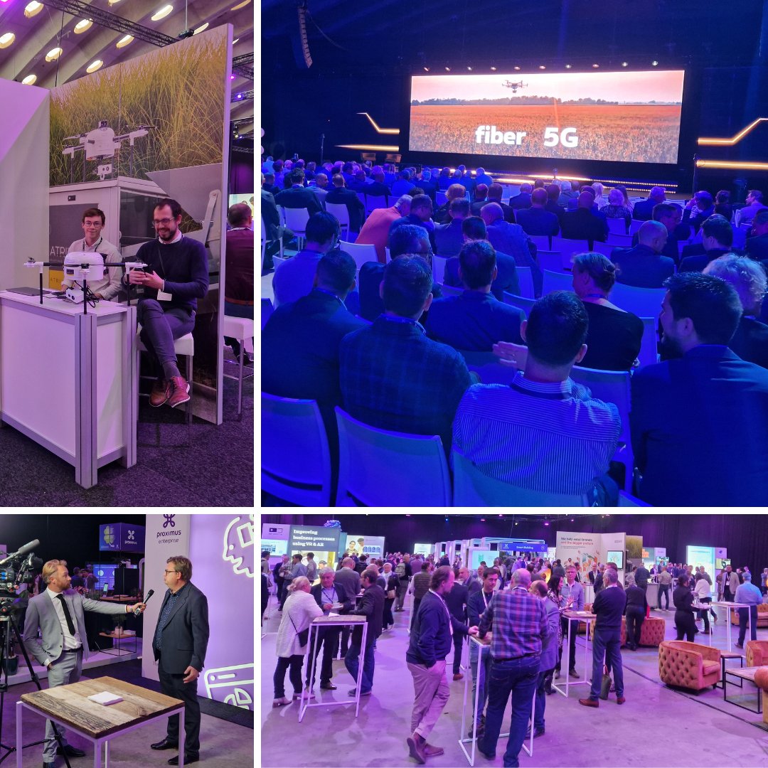 ProximusGroup's tweet photo. Yesterday we hosted our annual #ThinkThings event which brings thinkers and go-getters together, and mixes wild ideas with new technology.💡 🤖 Customers, partners and keynote-speakers had the opportunity to exchange about #5G, #cloud, #cybersecurity, #IoT, #analytics, ... 🔝 https://t.co/JwFOfRZRMr