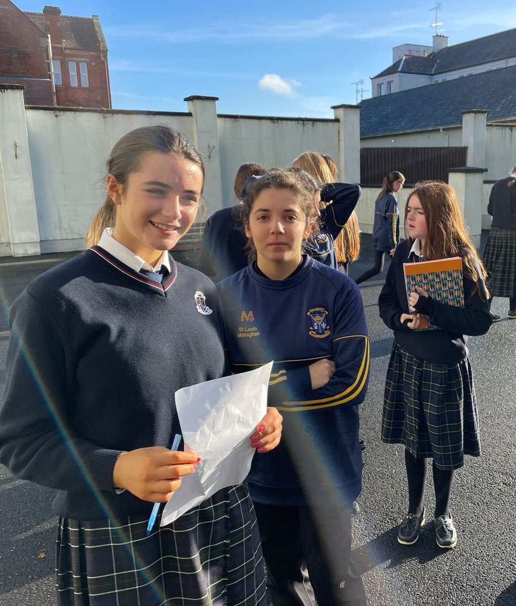 StLouisMonaghan's tweet image. This Thursday our wonderful TYs took part in an &quot;All around the school quiz&quot;, as part of Maths Week. The girls had a lot of fun using their Maths skills to search all around the school for the answers. 😁
#slssmonaghan
#mathsweek2022 
@lecheiletrust1 
@theNSMonaghan