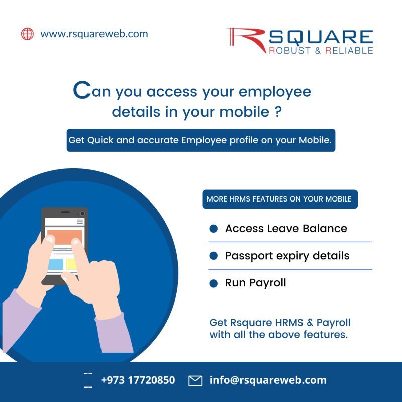 rsquare_bahrain's tweet photo. Access your employee details in your mobile
Rsquare HR & Payroll Software
Please connect to us info@rsquareweb.com
17720850
#bahrain #bahrainfintechbay #fintechbay #fintech #finance #accounting #productivity #digitaltransformation #hr https://t.co/1TNms47b8U