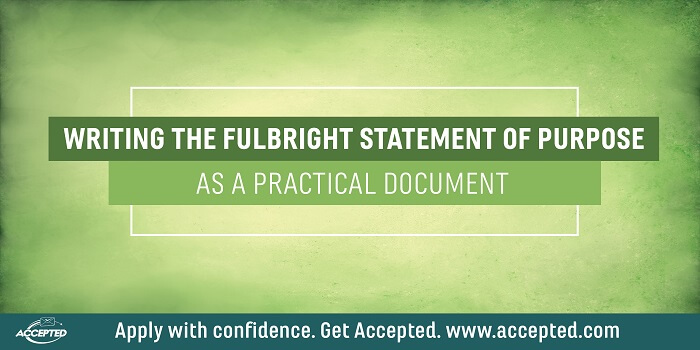 Accepted's tweet photo. Writing the @FulbrightPrgrm Statement of Grant Purpose as a Practical Document: the statement of purpose is primarily a *practical* document, rather than a *theoretical* one.
#Fulbright #GrantWriting #GetAccepted
https://t.co/iKnHKeF0dl https://t.co/D6oV3bUoSi