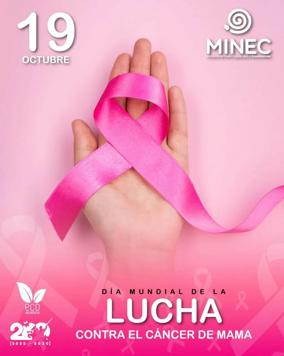 #Efemérides| Con el lema "Cerrar la brecha de atención", este 19 de octubre se celebra el Día Mundial de la Lucha contra el Cáncer de Mama, cuyo objetivo es sensibilizar  a la población  con un mensaje clave sobre la importancia de realizarse un examen de mamas regularmente.