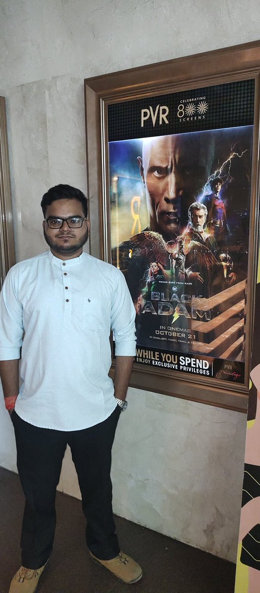 superindiayt's tweet photo. Hectic din rha.. But finally watched BLACK ADAM... 

Hamara score hai 8/10 

Movie kaafi enjoyable hai... Upar se poori movie ki jaan thi BLACK ADAM aur HAWKMAN ke beech ki chemistry.. Wo movie ki engaging banaye rakhi... Aur dwayne ne is baar apne acting ko bhi seriously liya.. https://t.co/ws7SMhpx0a