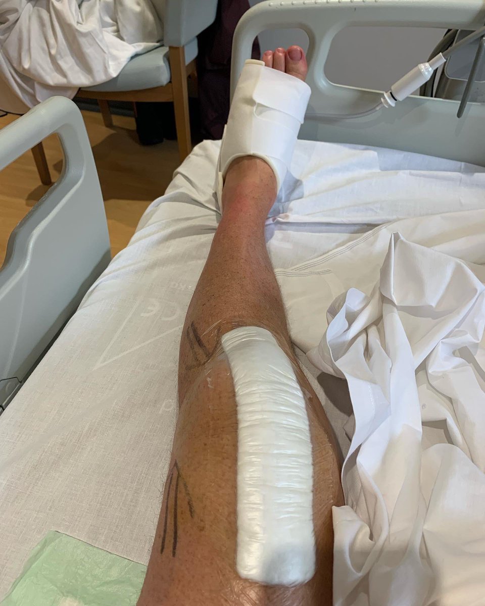 New knee fitted - excellent teamwork, they had me walking around my bed 4 hrs after surgery 👏